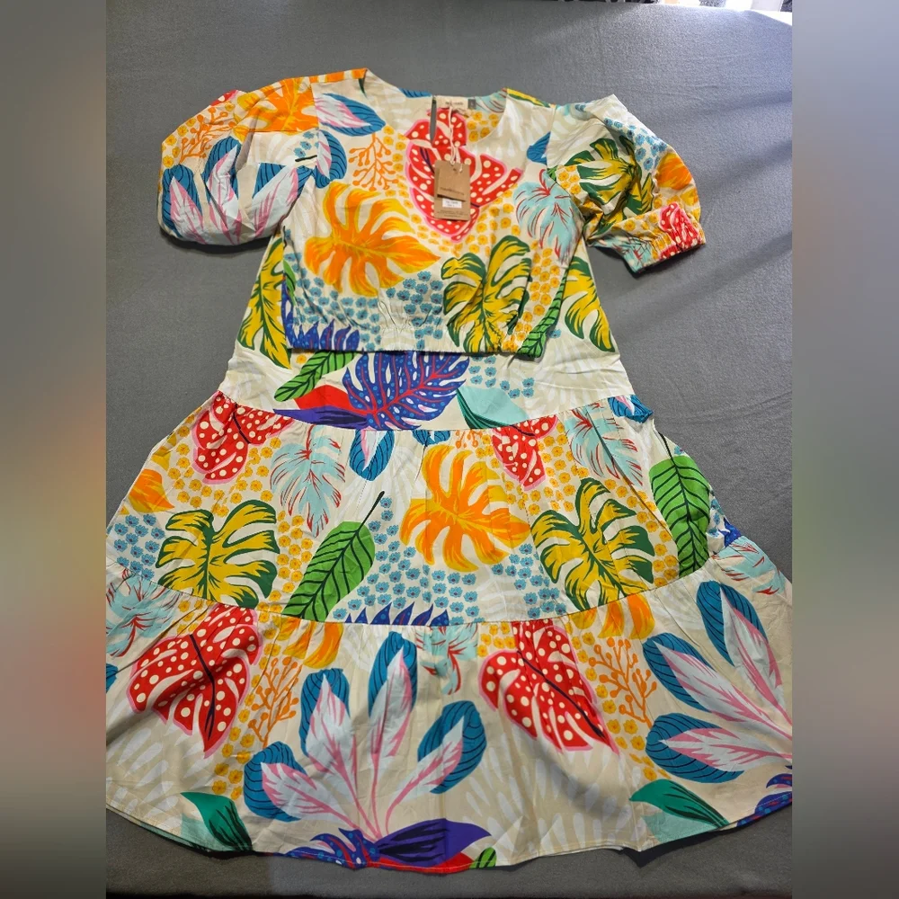 Maude Vivante SET NWT Large Floral SET PTP 21 Length 17 - Skirt 34 Inch Waist - Picture 3 of 7